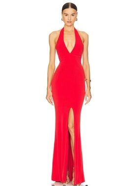 Nookie Red Halter Gown, Size M